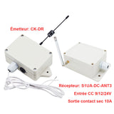 Kit télécommande sans fil sortie relais commandé par contact sec