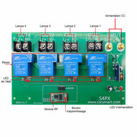 Récepteur de Commutateur de Télécommande 4 Canaux Avec Sortie 30A