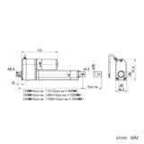 Kit de contrôleur à glissière du vérin électrique A2 1000MM avec potentiomètre externe