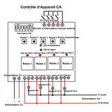 Synchroniser interrupteur sans fil 5000m longue portée – émetteur-récepteur bidirectionnel à 4 canaux sortie contact sec