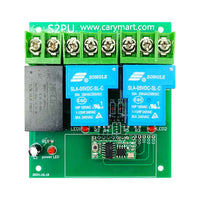 Système RF de télécommande sans fil CA 30A avec récepteur émetteur 2 relais contacts secs (Modèle 0020358)