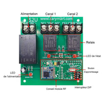 Telecommande portail longue portée à 2 cannaux 5KM CA 110~240V (Modèle 0020691)