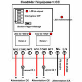 Telecommande portail longue portée à 2 cannaux 5KM CA 110~240V (Modèle 0020691)