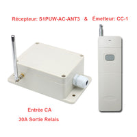 Télérupteur Sans Fil Haute Performance 5000M Entrée CA Sortie 30A