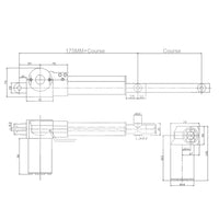 Un contrôle deux kit de contrôle synchrone de actionneur linéaire électrique industriel 6000N 1300 lbs 12V 24V (Modèle 0043051)