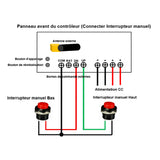 Un contrôle deux kit de contrôle synchrone de actionneur linéaire électrique industriel à usage intensif 12000N 2700 lbs 12V 24V (Modèle 0043055)