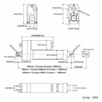 Un contrôle quatre kit de contrôle synchrone de actionneur linéaire électrique étanche silencieux 3500N (Modèle 0043067)