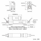 Un contrôle quatre kit de contrôle synchrone de actionneur linéaire électrique étanche silencieux 3500N (Modèle 0043067)