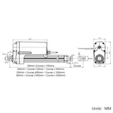 Un contrôle quatre kit de contrôle synchrone de actionneur linéaire électrique industriel à usage intensif 12000N 2700 lbs 12V 24V (Modèle 0043056)