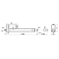 Verin Electrique 200 kg / Verin Telescopique Electrique Course 250MM