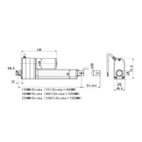 Kit de contrôleur à glissière du vérin électrique A2 50-500MM avec potentiomètre externe