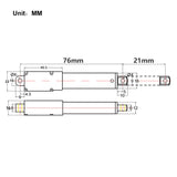 Verin Electrique Compact - 21MM Course pour les Espaces Restreints (Modèle 0041643)