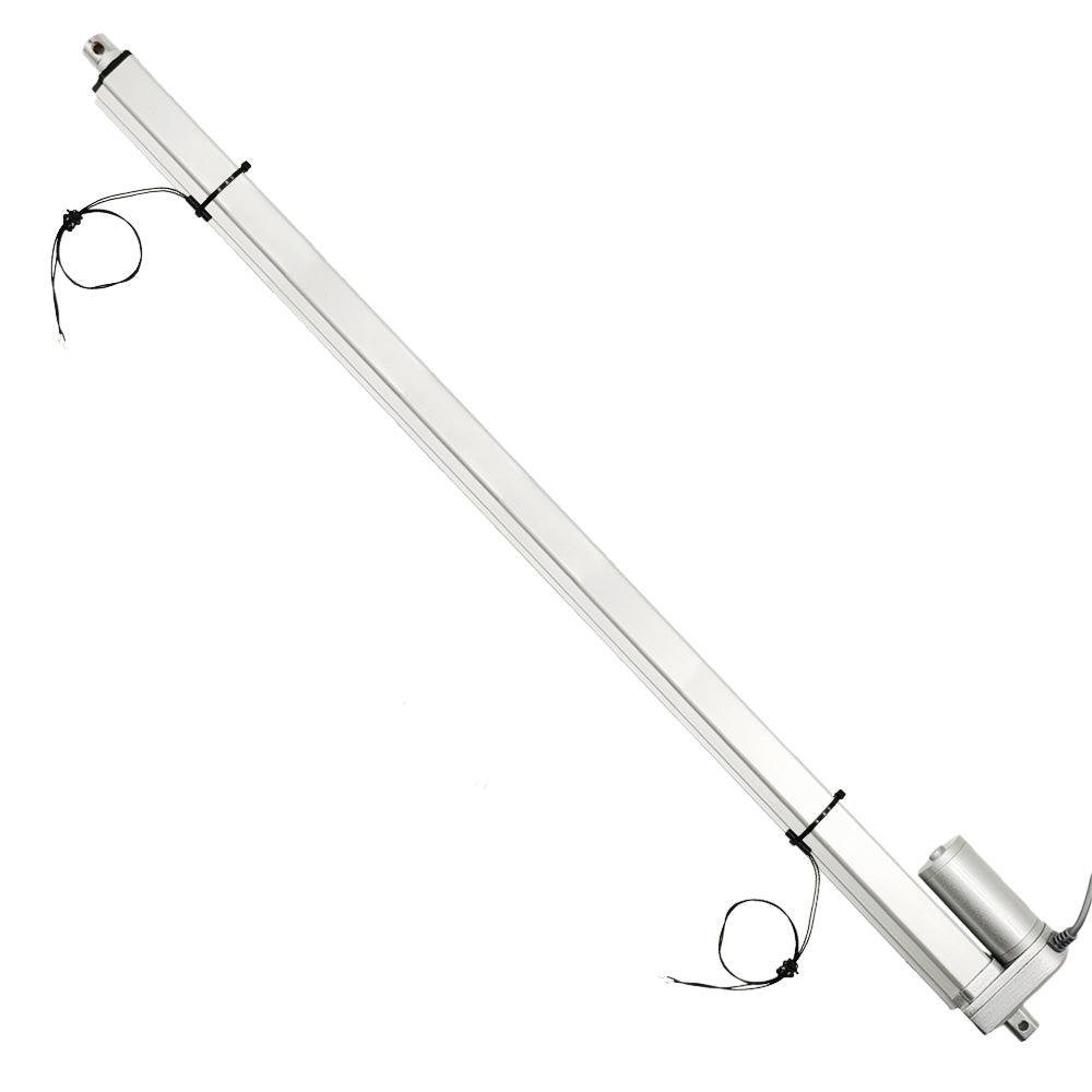 Mini Actionneur Linéaire 12V Course 200 Mm - 4 Mm/s, 150N, Fin De Course IPX4 Pour Domotique & Médical
