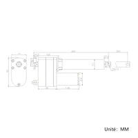 Vérin Électrique à Potentiomètre avec Retour de Position 250MM 8000N