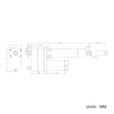 Vérin Électrique à Potentiomètre avec Retour de Position 250MM 8000N