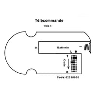 Télécommande Sans Fil 433Mhz 4 Fonctions Pour Système d'Alarme Motocycle (Modèle 0021103)