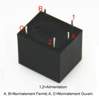 Relais 9V 12V 24V 10A (Modèle 0040014)