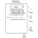 Mini Télécommande Sans Fil Code Fixé 2 Boutons Avec Couvercle 433Mhz 100M (Modèle 0021001)