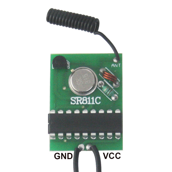 Module d'Émetteur Signal Radio Électrique Miniature 3~12VCC 433Mhz 100M ASK/OOK (Modèle 0021035)