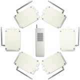 Commutateur de relais sans fil RF un-contrôle-six 433MHz CA 110V 220V avec 1 émetteur et 12 canaux 6 récepteurs (Modèle 0020356)