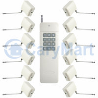 Interrupteur de relais sans fil un-contrôle-douze RF avec 1 émetteur et 12 canaux 12 récepteurs monocanal (Modèle 0020359)