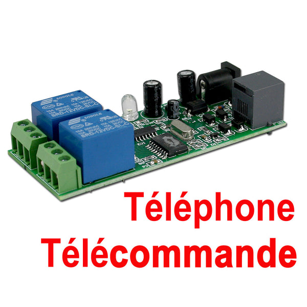 Mini Module Télécommande Par Téléphone 2 Sortie de Relais (Avec Mot de Passe, 6 Sonneries) (Modèle 0040007)