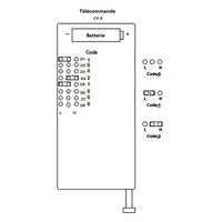 Télécommande Sans Fil 433Mhz 500 Mètres 6 Boutons (Modèle 0021019)