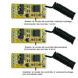 Mini Interrupteur Télécommande Sans Fil CC 4~12V Normalement Fermé Normalement Ouvert (Modèle 0020640)