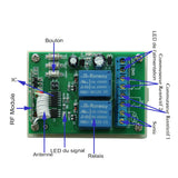 Télécommande Moteur Sans Fil CC Avec Fonction de Fin de Course 2 Modes Interblocage et Momentané (Modèle 0020602)