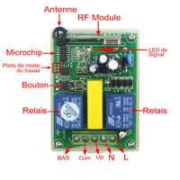 Récepteur de rotation inverse positive du moteur CA disponible pour 1 à 99 canaux (Modèle 0020761)