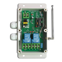 Récepteur de Télécommande Sans Fil 2 Voies 500M CA 110V 220V avec Sortie Relais à Contact Sec 30A (Modèle 0020746)