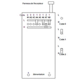 Télécommande Sans Fil Avec Antenne Longue Portée 1000M 433Mhz 12 Touches (Modèle 0021029)