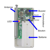 Mini Récepteur Ronfleur Radio/Ronfleur Sans Fil/Bip/Pager Portable Fonction Temporisation 5s (Modèle 0020120)