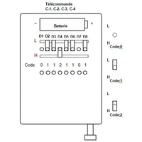 Mini Télécommande Sans Fil Code Fixé 1 Bouton Avec Couvercle 433Mhz 100M (Modèle 0021000)