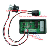 Interrupteur de Vitesse Ajustable de Moteur / Régulateur de Vitesse Écran Numérique CC 6V~30V 6A (Modèle 0044001)