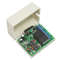 Interrupteur telecommande sans fil RF CC 10A 2 canaux avec sortie relais NO / NF (Modèle 0020029)
