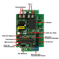 1 Télécommande 6 Récepteurs Système à Distance Avec Sortie 220V CA (Modèle 0020458)