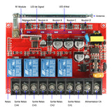 4 Canaux Récepteur Radio Avec Sortie Relais NO Contrôler 4 Équipements en CA 380V (Modèle 0020700)