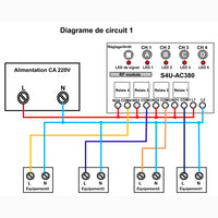 4 Canaux Récepteur Radio Avec Sortie Relais NO Contrôler 4 Équipements en CA 380V (Modèle 0020700)