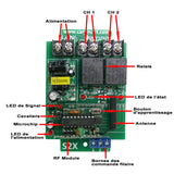 Émetteur 6 Boutons 3 Récepteurs Sans Fil Kit de Télécommande CA Portée de Contrôle 500M (Modèle 0020728)
