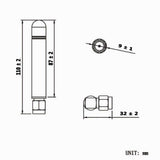 2.5dBi 433Mhz 315Mhz Antenne en Caoutchouc SMA Mâle Longueur 110MM (Modèle 0020922)