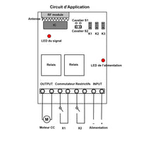 Télécommande Moteur Sans Fil CC Avec Fonction de Fin de Course 2 Modes Interblocage et Momentané (Modèle 0020602)