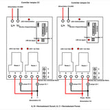 Récepteur de Télécommande Sans Fil 2 Voies 500M CA 110V 220V avec Sortie Relais à Contact Sec 30A (Modèle 0020746)
