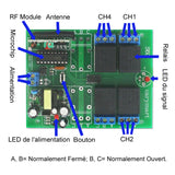 Alimentation CA 433,92 MHz télécommande sans fil normalement ouverte/normalement fermée (Modèle 0020400)