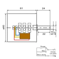 Moteur de Réduction de Vitesse CA 220V 14W (Modèle 0042001)