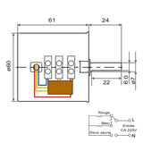 Moteur de Réduction de Vitesse CA 220V 14W (Modèle 0042001)