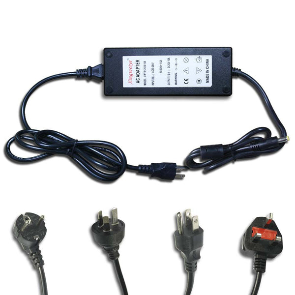 Adaptateur Secteur Universel Européen Alimentation CC 12V 10A (Modèle 0010130)