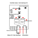 Kit Moteur CC ou Actionneur Linéaire de Télécommande WIFI sans fil 1 Canal + Télécommande RF433MHz & Commande Manuelle  (Modèle 0020781)