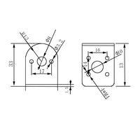 Support Fixe de Moteur CC 25 MM (Modèle 0043004)