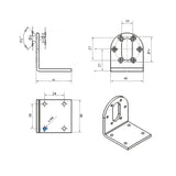 Support Fixe de Moteur CC 37 MM (Modèle 0043003)
